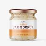 Artichokes jar mockup