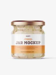 Artichokes jar mockup