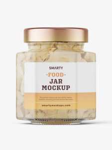 Artichokes jar mockup