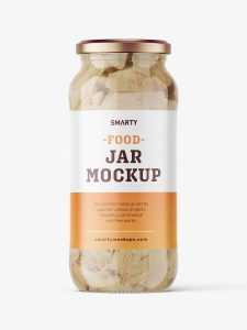 Artichokes jar mockup