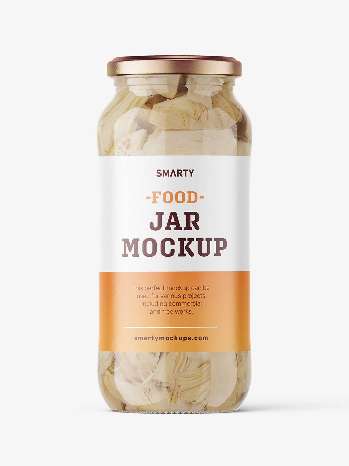 Artichokes jar mockup