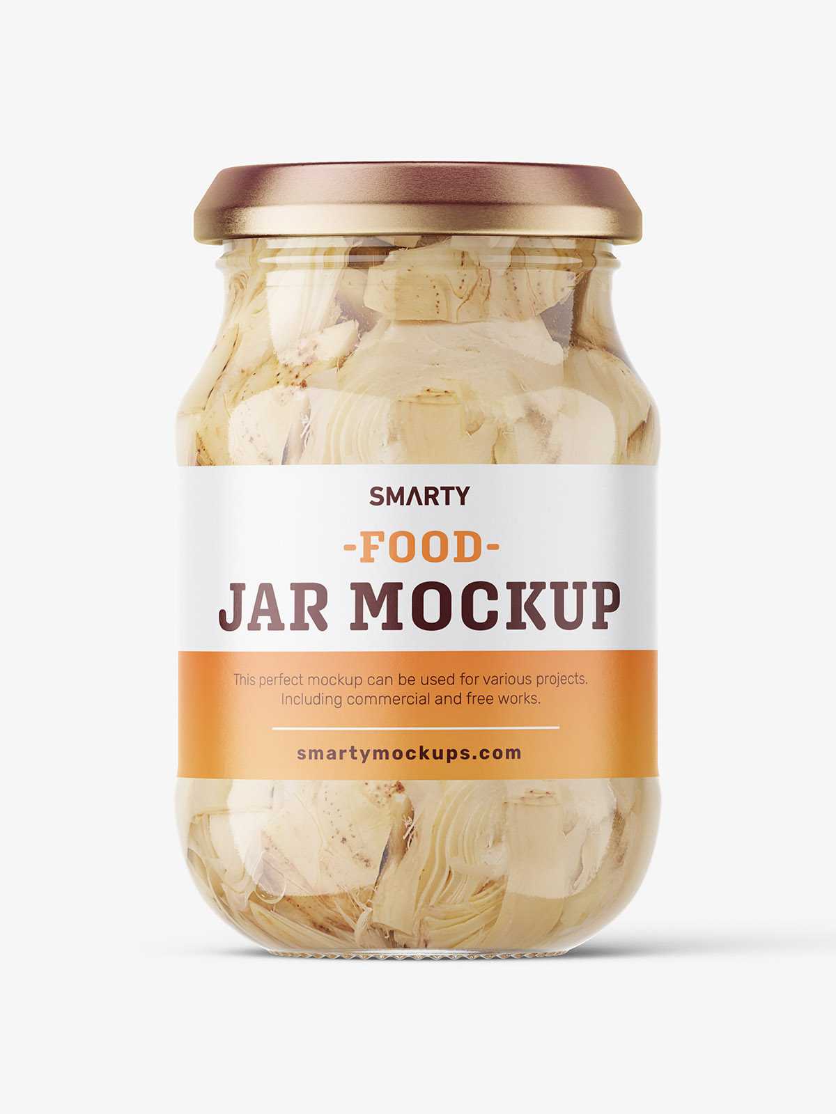 Artichokes jar mockup
