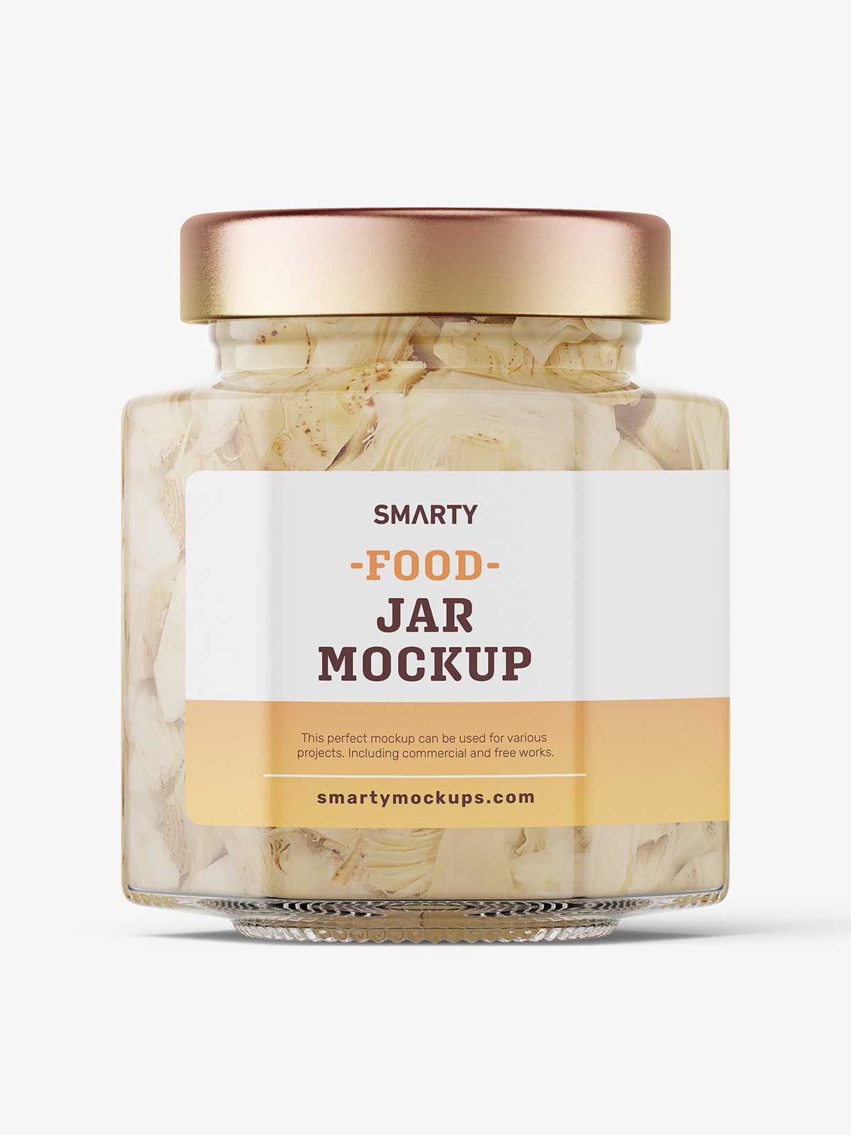 Artichokes jar mockup