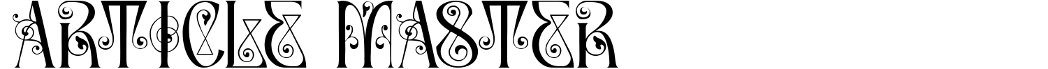 Article Master Font