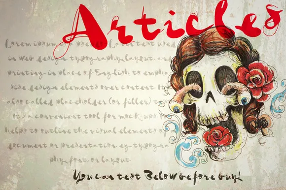 Articles Brush Font