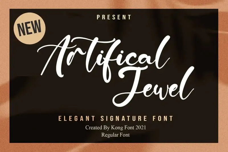 Artificial Jewel Script Font
