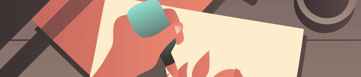 Artist Desk Vector Illustration (AI)