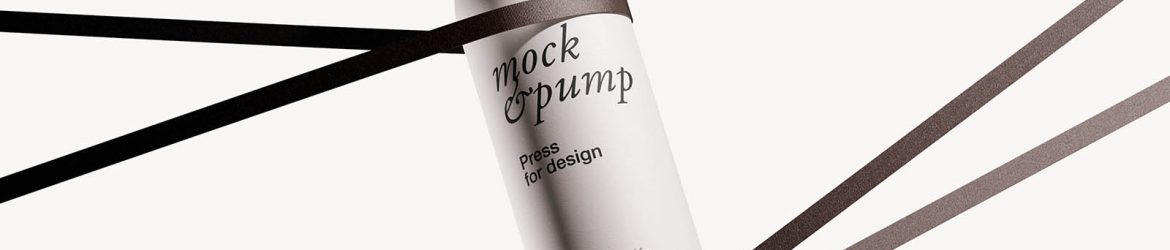 Artistic pump bottle mockup