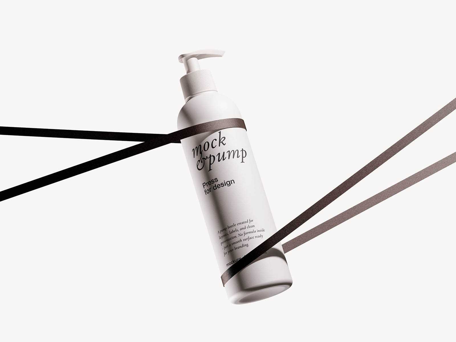 Artistic pump bottle mockup