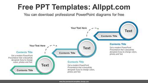 Ascending Circle Arrow PowerPoint Diagram