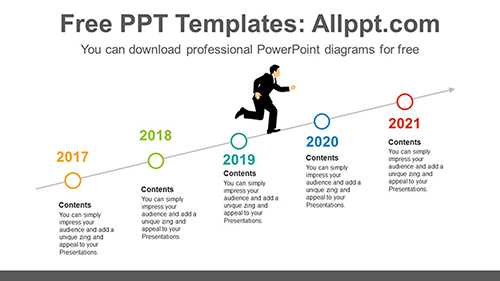Ascending Circle PowerPoint Diagram