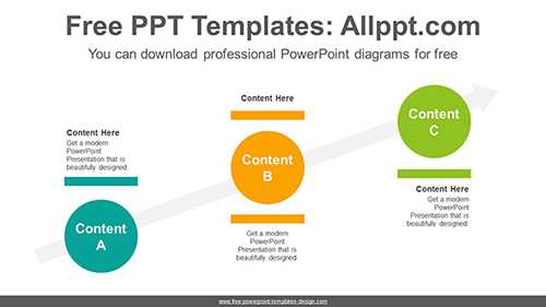 Ascending-circles PowerPoint Diagram Template