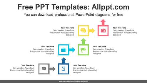 Ascending Square Arrow PowerPoint Diagram