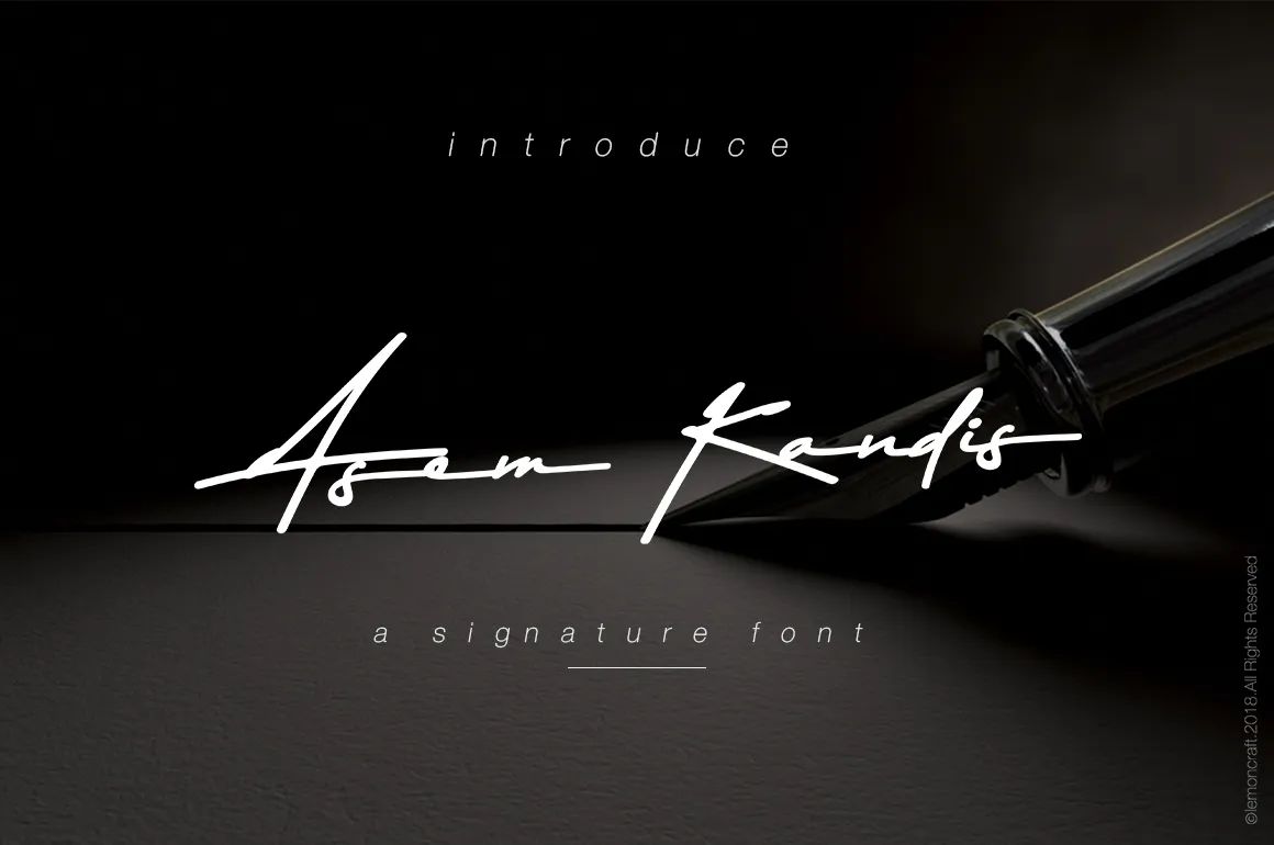 Asem Kandis Signature Font