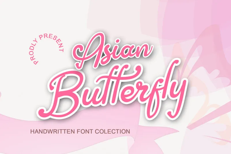 Asian Butterfly Script Font