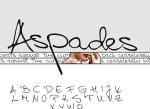 Aspades Handwritten Font