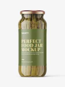 Asparagus jar mockup