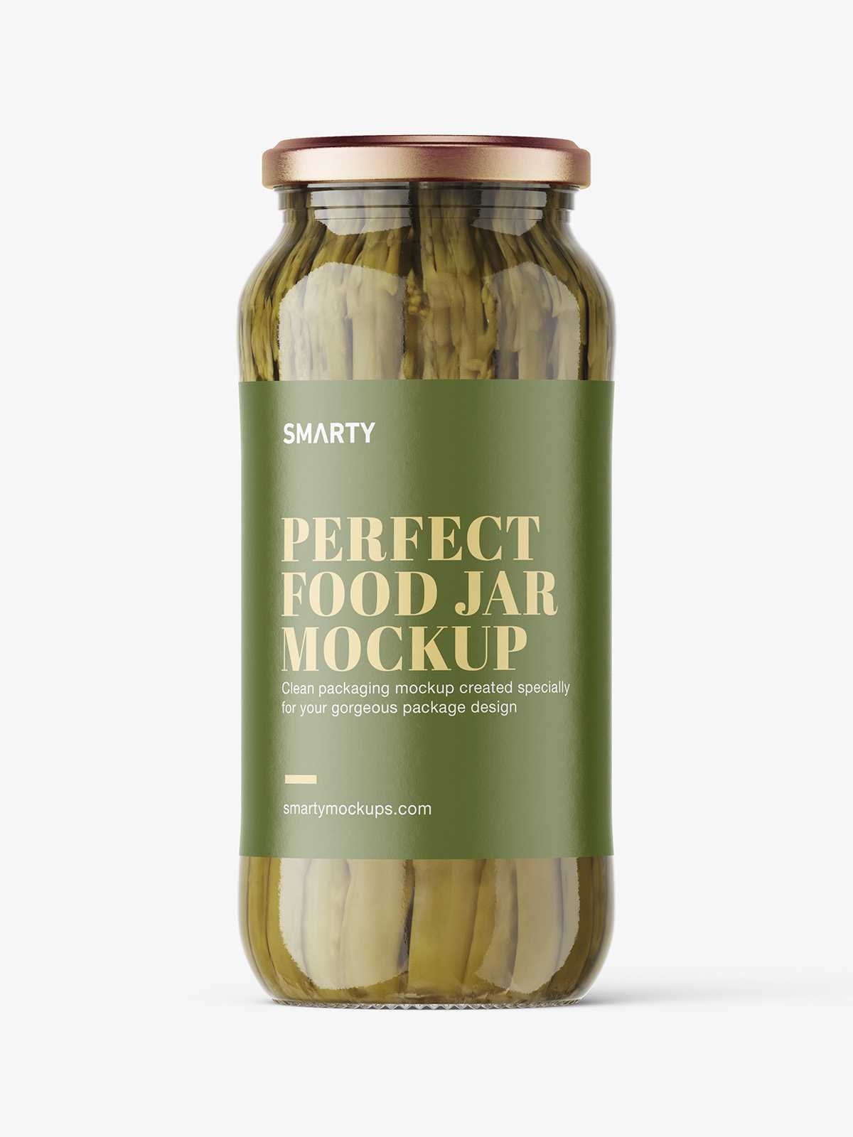 Asparagus jar mockup