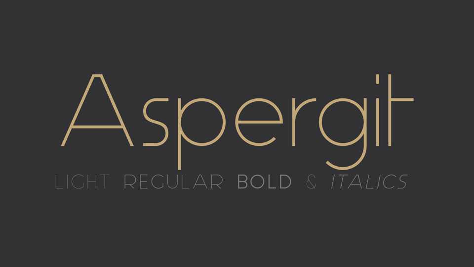 Aspergit Font Family › Fontesk