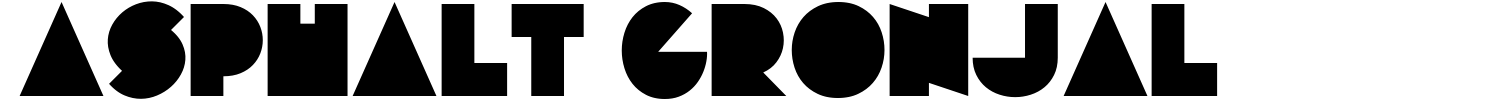 Asphalt Gronjal Font