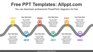 Asphalt Road Location PowerPoint Diagram
