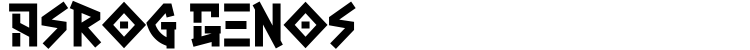 Asrog Genos Font