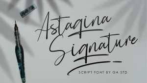 Astagina Signature Font › Fontesk