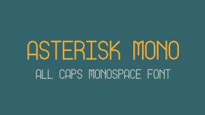 Asterisk Mono Font › Fontesk