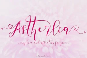 Astherlia Calligraphy Font