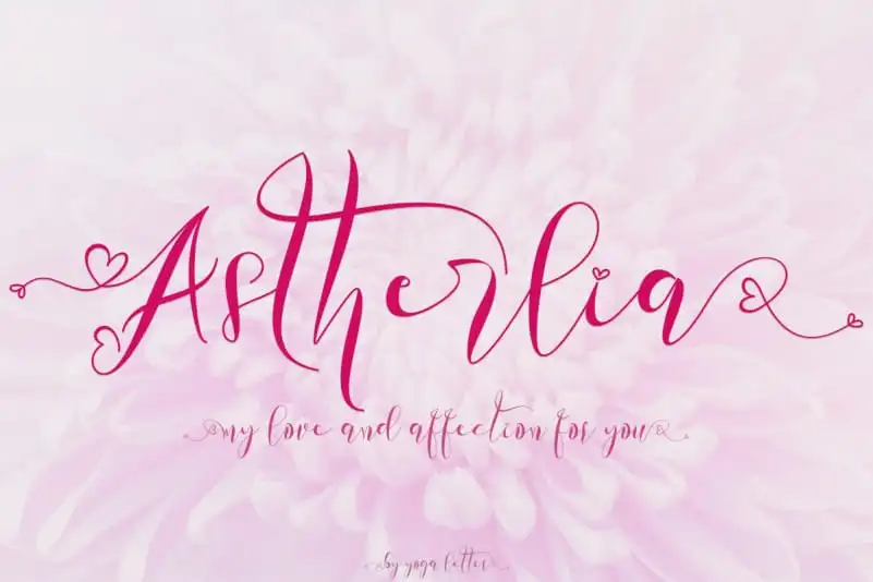 Astherlia Calligraphy Font