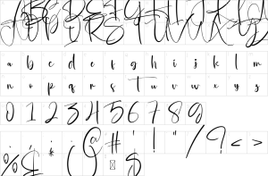 Mapa de caracteres da fonte Astone Font