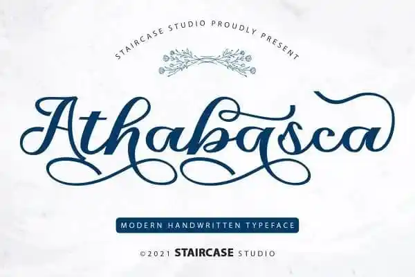 Athabasca Calligraphy Font