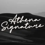 Athena Signature Script Font
