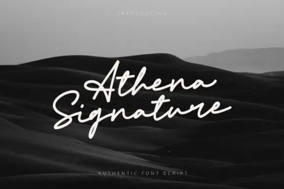 Athena Signature Script Font