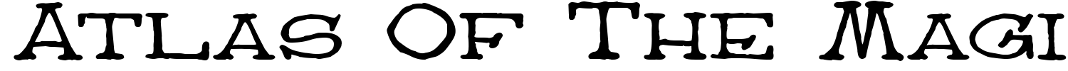 Atlas Of The Magi Font