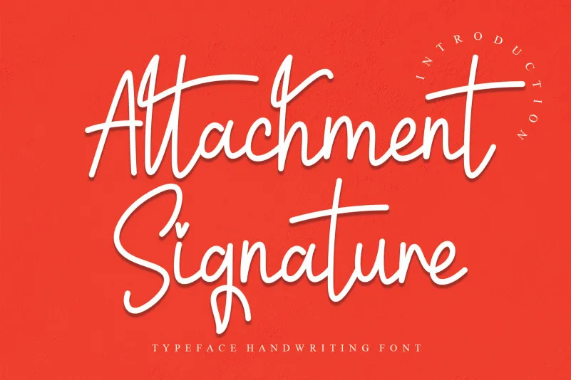 Attachment Signature Script Font