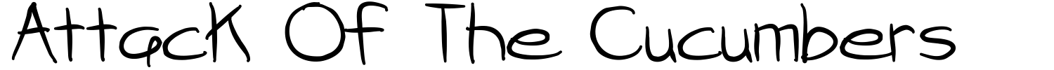 Attack Of The Cucumbers Font