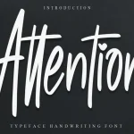 Attention Script Font