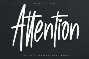 Attention Script Font
