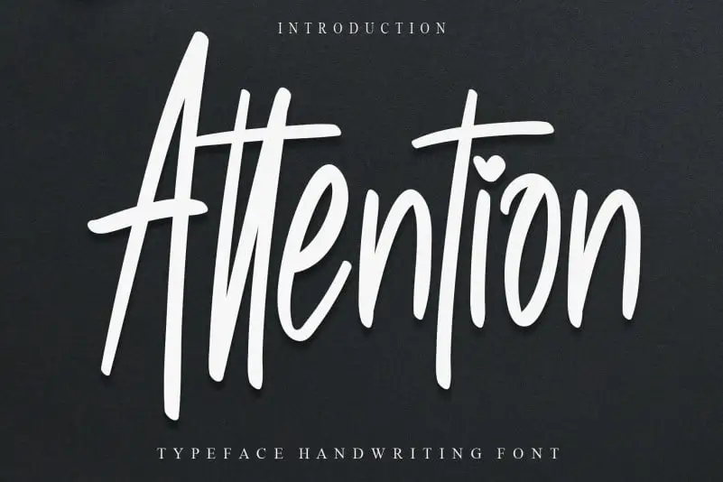 Attention Script Font