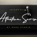Attention Signature Font - Fonte Grátis Attention Signature Font