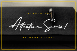 Attention Signature Font