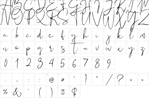 Mapa de caracteres da fonte Audhistine Font