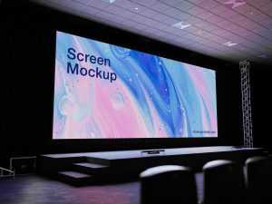 Auditorium LED screen mockup