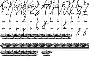 Mapa de caracteres da fonte Audrey Sterling Font