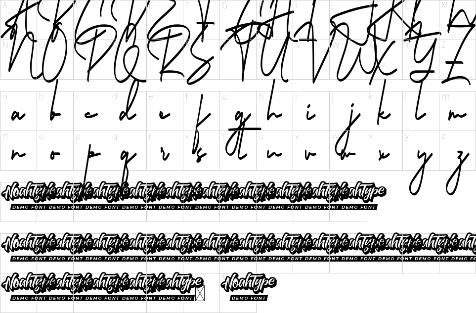 Mapa de caracteres da fonte Audrey Sterling Font