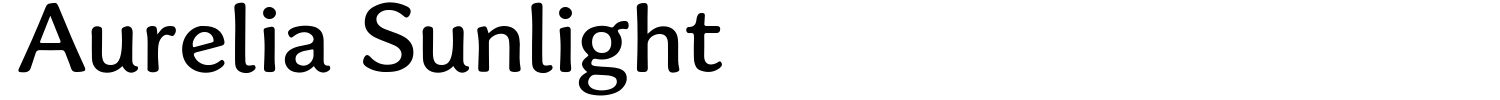 Aurelia Sunlight Font