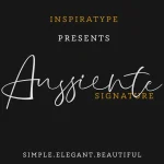 Aussiente Signature Font - Fonte Grátis Aussiente Signature Font