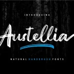 Austellia Handbrush Font - Fonte Grátis Austellia Handbrush Font