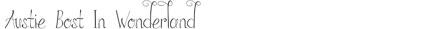 Austie Bost In Wonderland Font